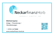 Winfried Asprion Anlage  ׀  Finanzierung  ׀  Dienstleistungen   07451 6279888  www.neckarfinanz-horb.de